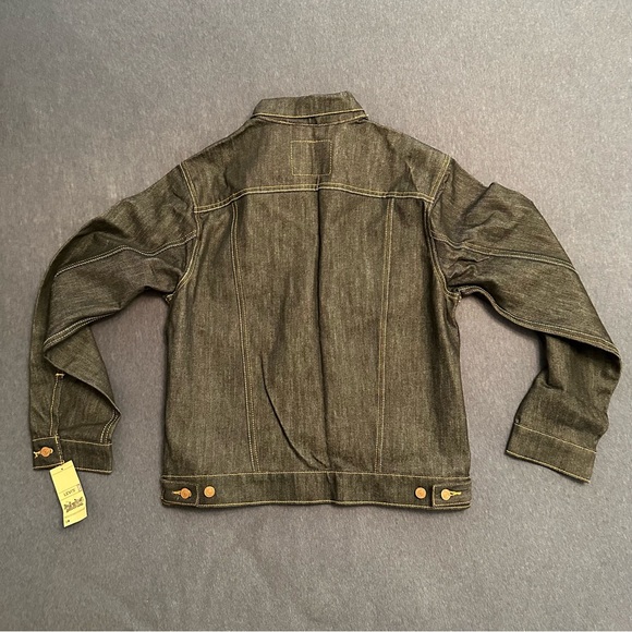 NWT LEVI'S 507 Standard Trucker Rigid Denim Jacket sz M Cotton Unwashed Red Tab - Picture 16 of 16